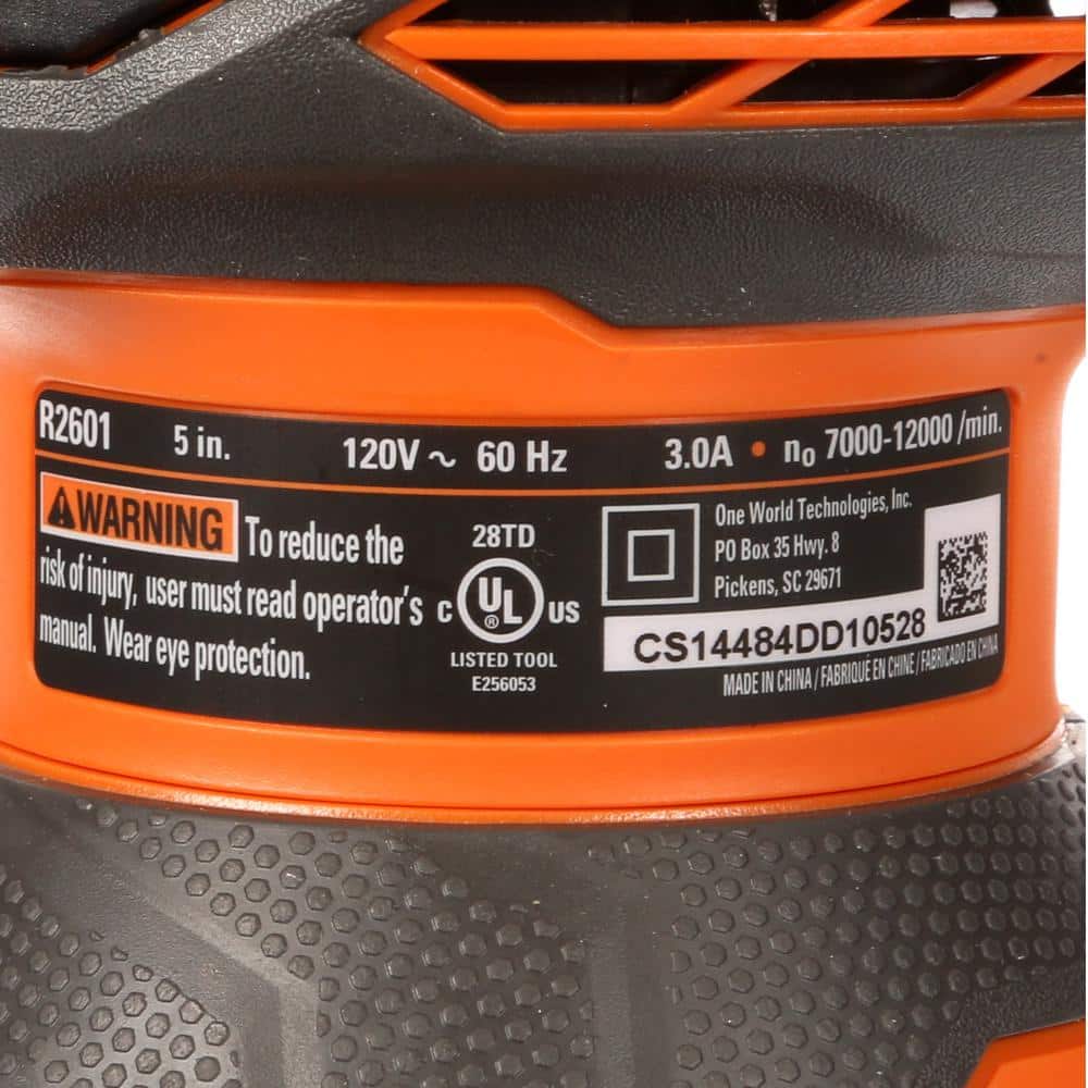 3 Amp Corded 5 in. Random Orbital Sander with AIRGUARD Technology - Image 6