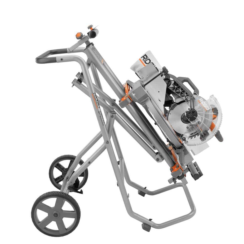Foldable Mobile Miter Saw Stand with Mounting Braces - Image 5