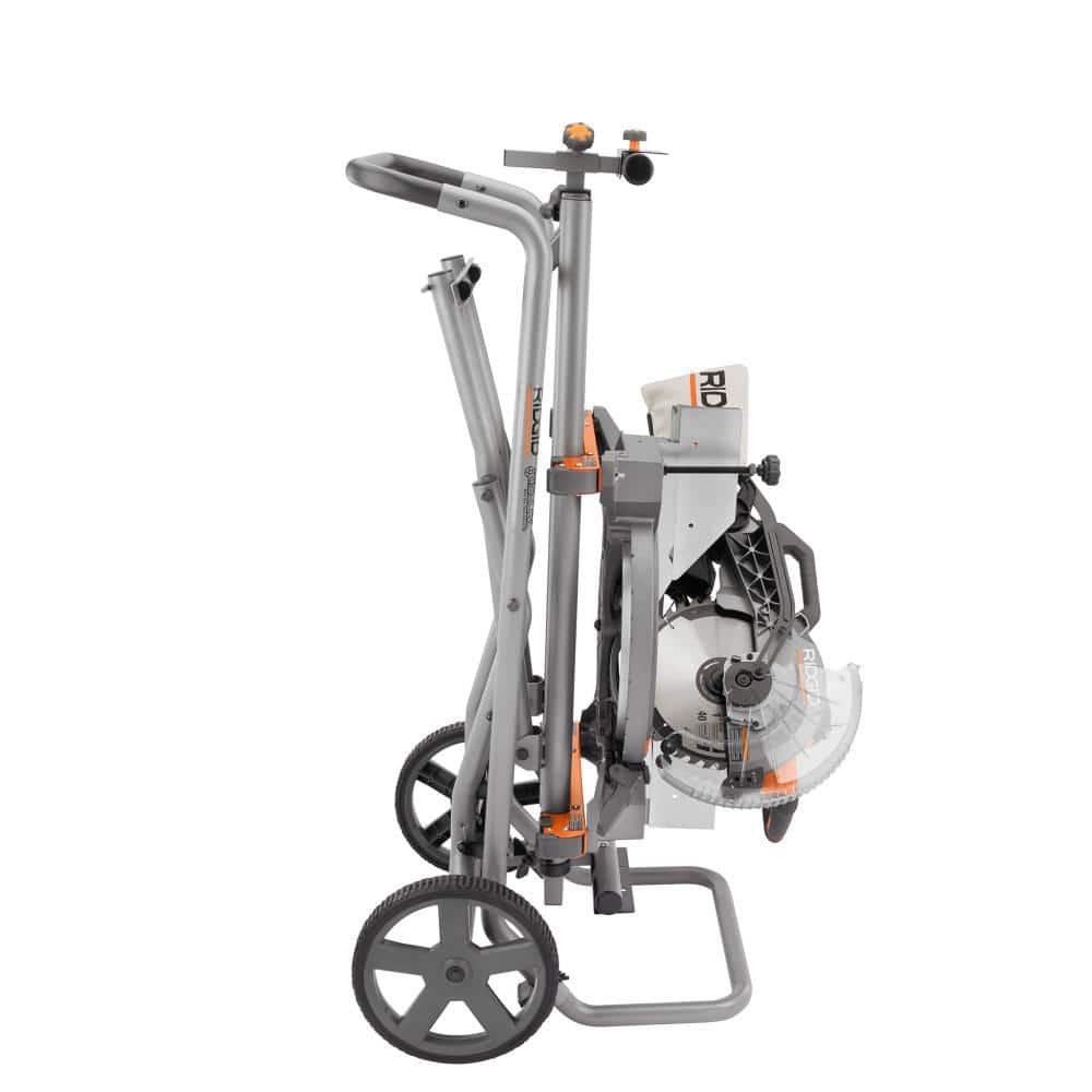 Foldable Mobile Miter Saw Stand with Mounting Braces - Image 6