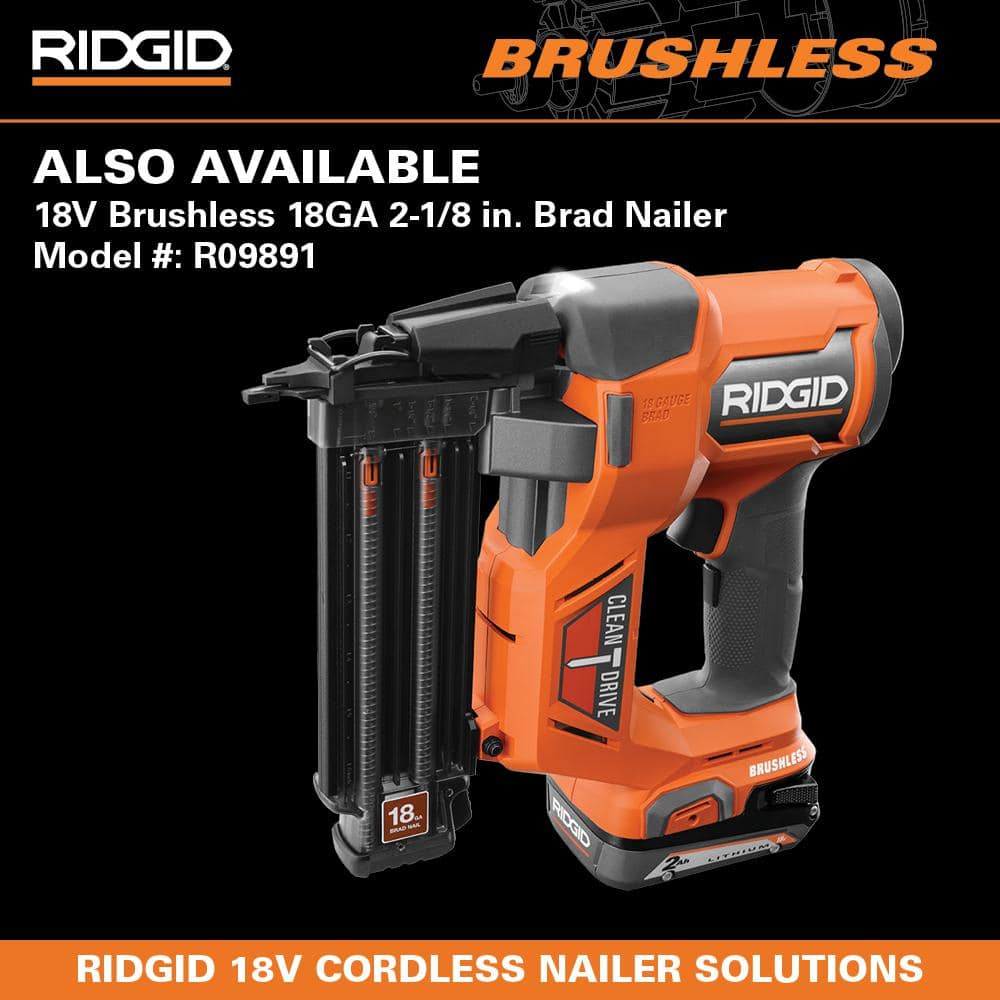 Pneumatic 18-Gauge 2-1/8 in. Brad Nailer with CLEAN DRIVE Technology, and Tool Bag - Image 10