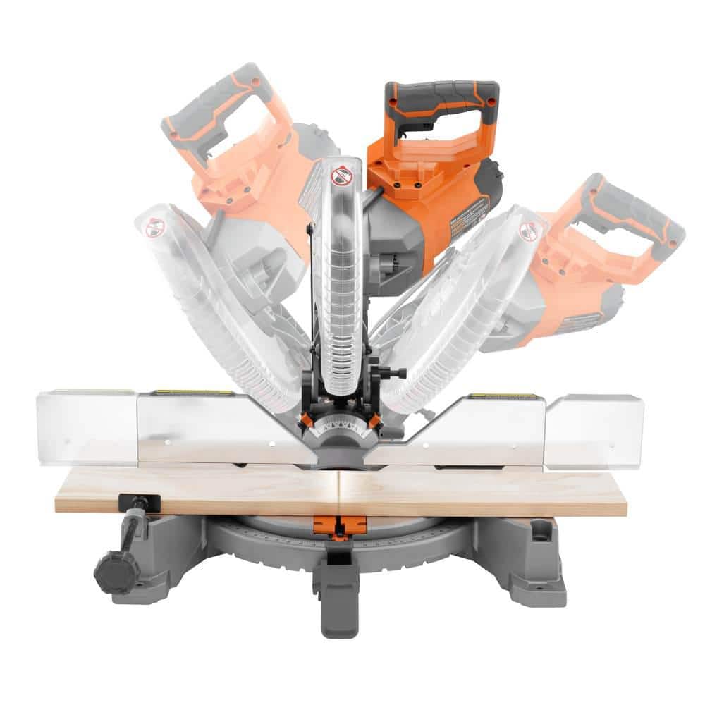 15 Amp 10 in. Corded Dual Bevel Miter Saw with LED Cut Line Indicator - Image 4