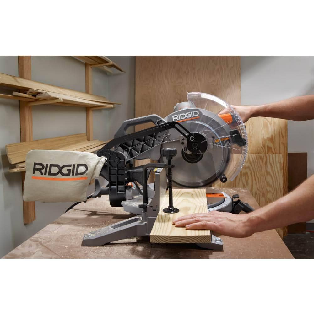 15 Amp Corded 12 in. Dual Bevel Miter Saw with LED Cutline Indicator - Image 7