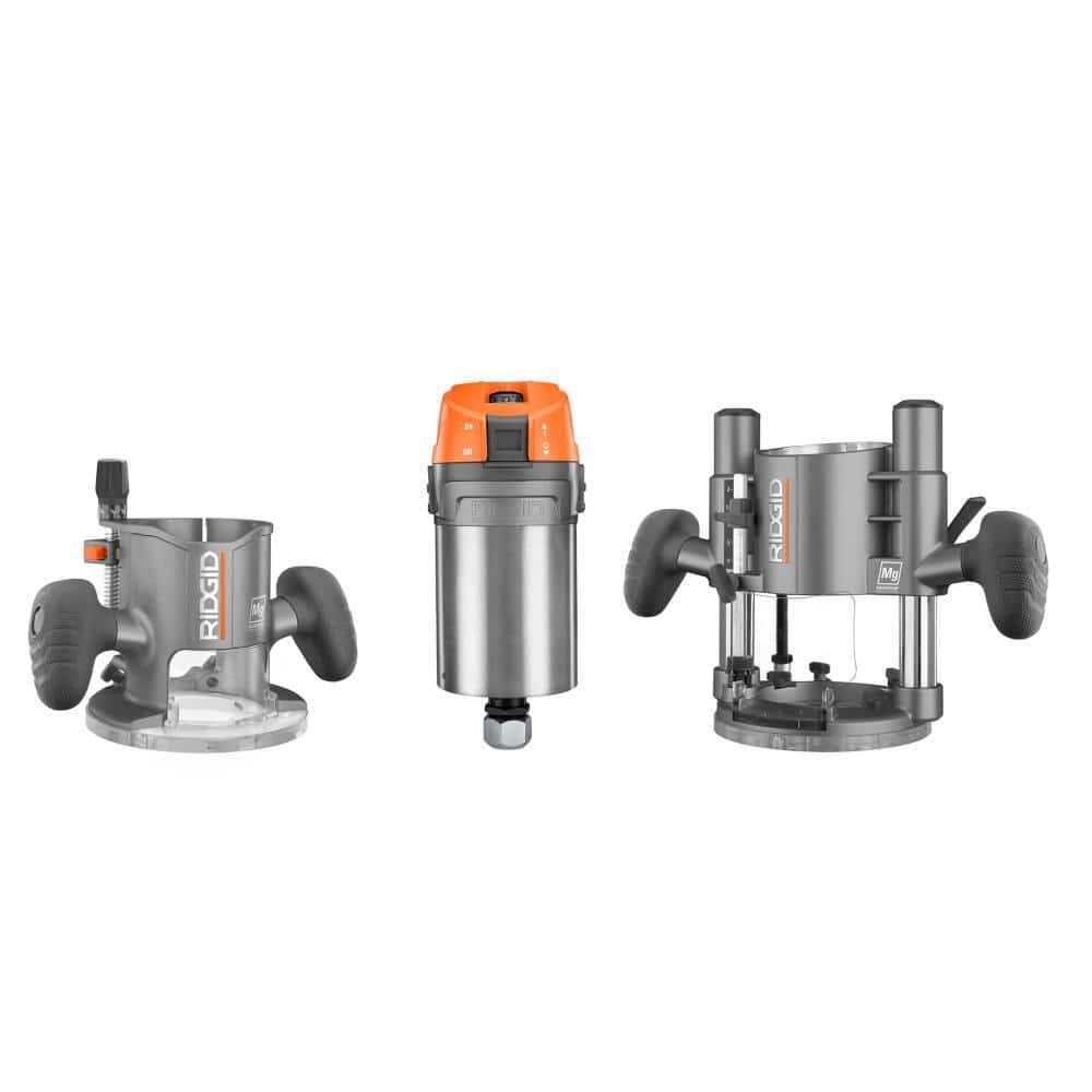 11 Amp 2 HP 1/2 in. Heavy-Duty Fixed and Plunge Base Corded Router - Image 8