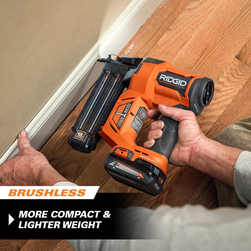 18V Brushless Cordless 18-Gauge 2-1/8 in. Brad Nailer (Tool Only) with CLEAN DRIVE Technology - Image 4