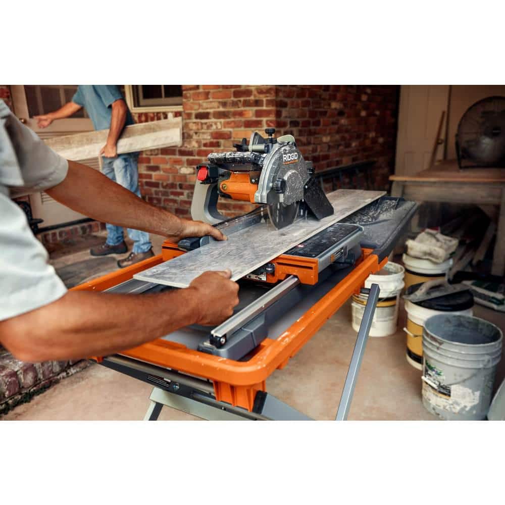 12 Amp 8 in. Blade Corded Wet Tile Saw with Extended Rip - Image 11