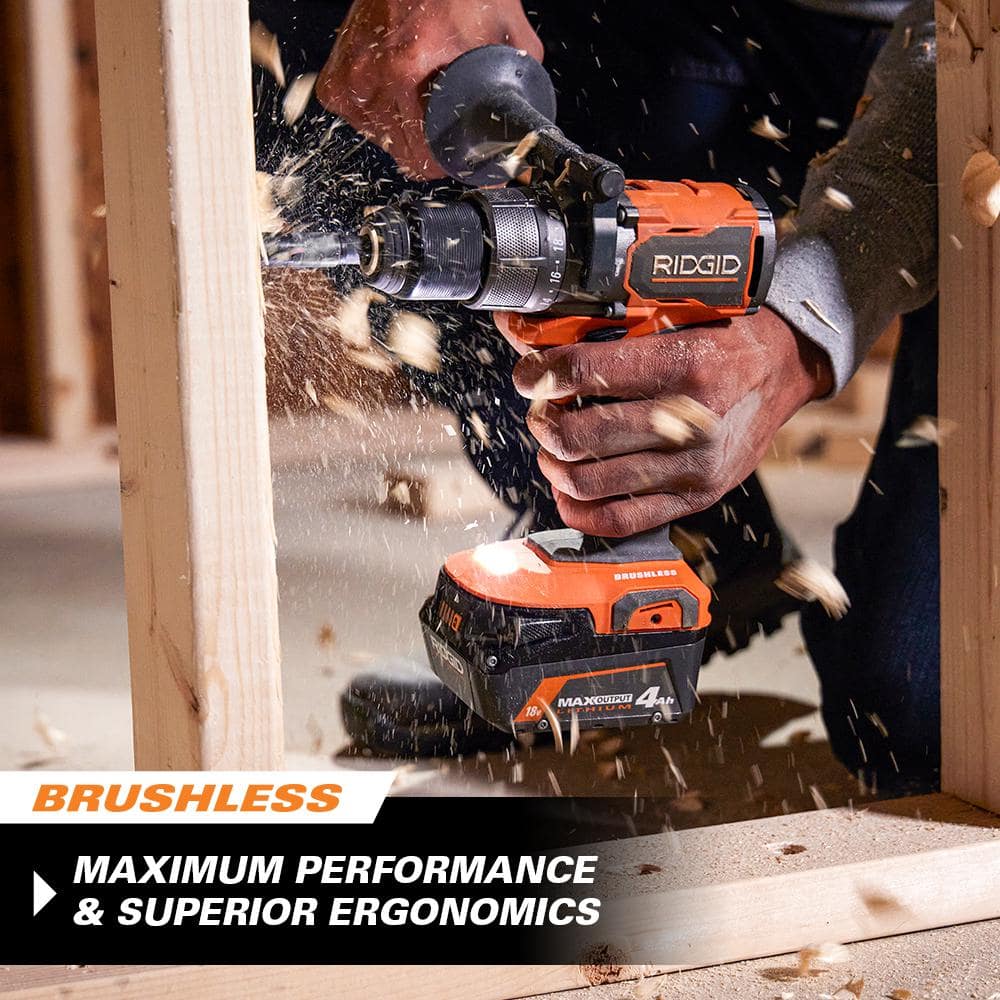 18V Brushless Cordless 1/2 in. Hammer Drill/Driver Kit with 4.0 Ah MAX Output Battery, 18V Charger, and Tool Bag - Image 5