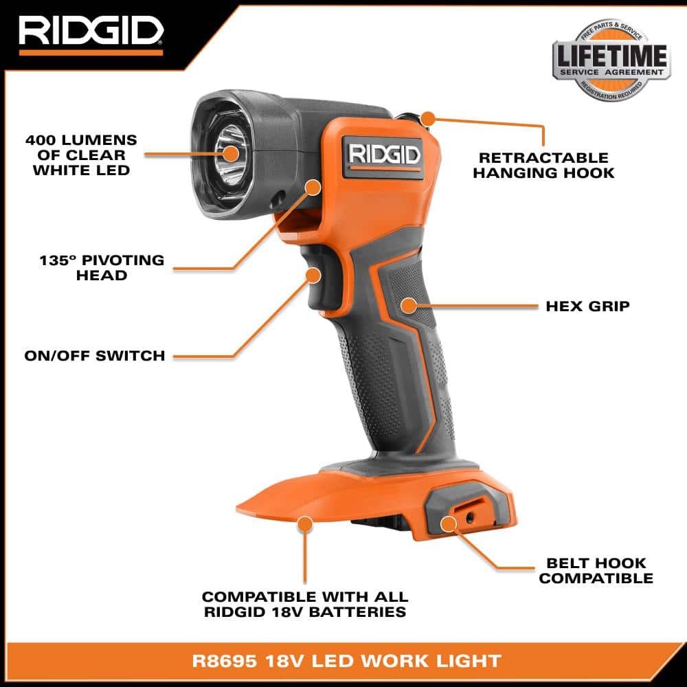 18V Cordless LED Work Light (Tool Only) - Image 3