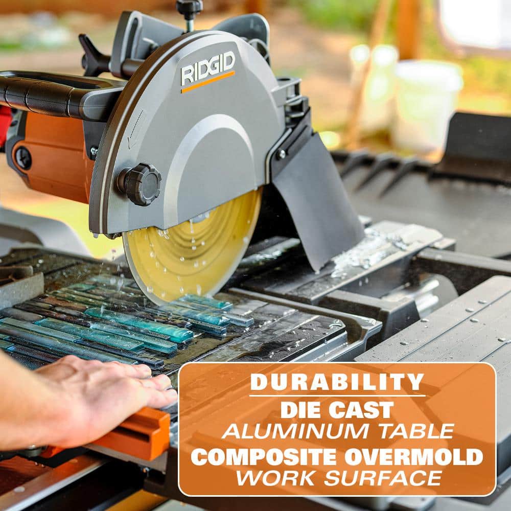 15 Amp 10 in. Wet Tile Saw with Portable Stand - Image 5