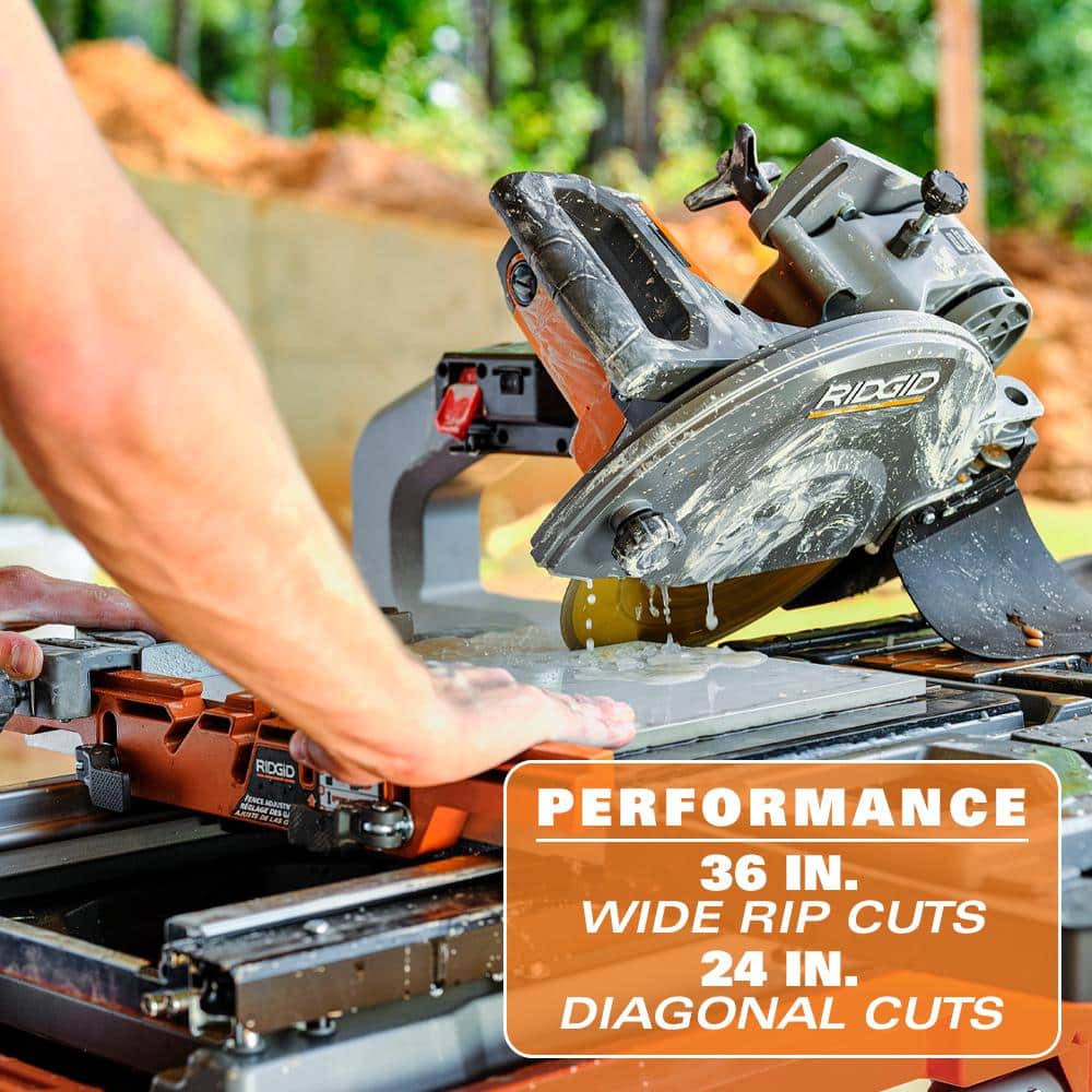 15 Amp 10 in. Wet Tile Saw with Portable Stand - Image 6