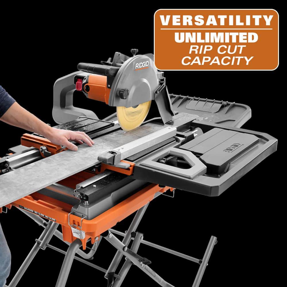 15 Amp 10 in. Wet Tile Saw with Portable Stand - Image 7