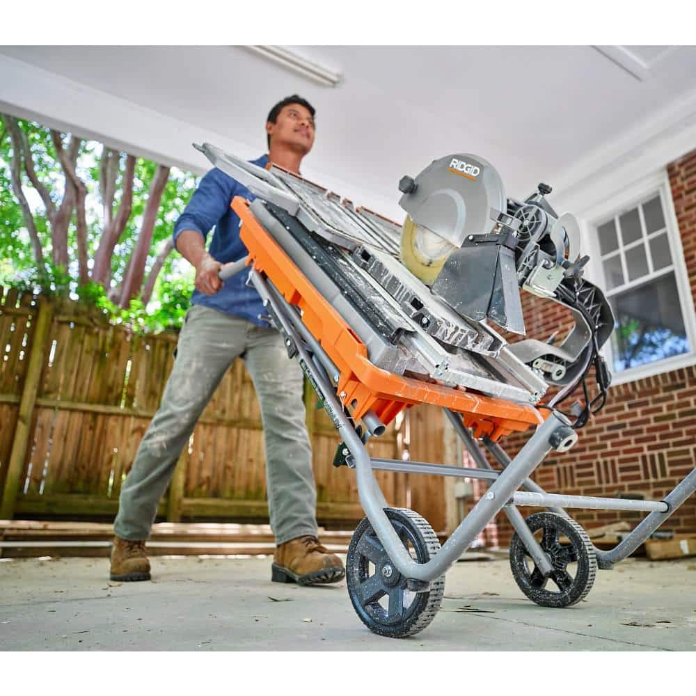 15 Amp 10 in. Wet Tile Saw with Portable Stand - Image 8