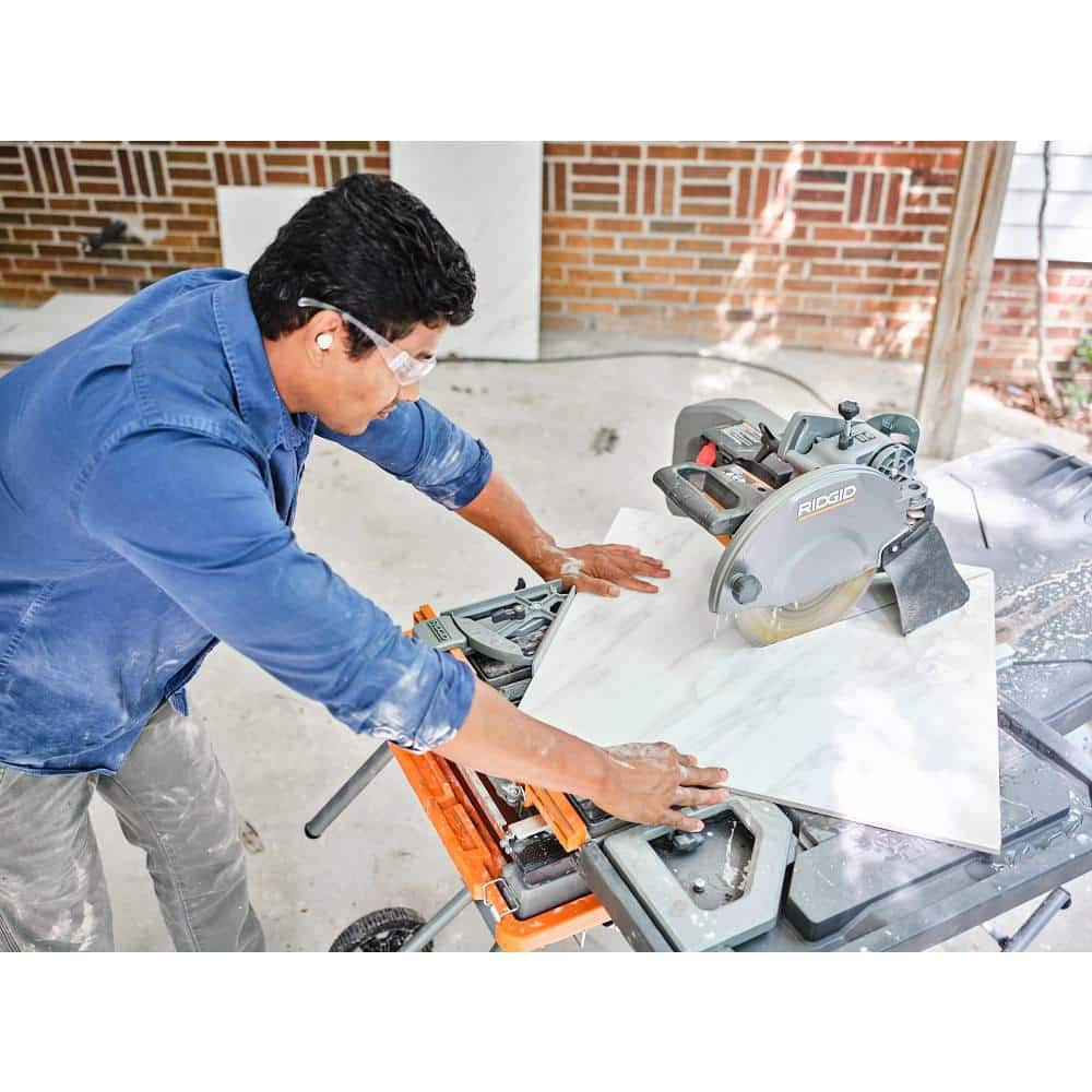 15 Amp 10 in. Wet Tile Saw with Portable Stand - Image 9