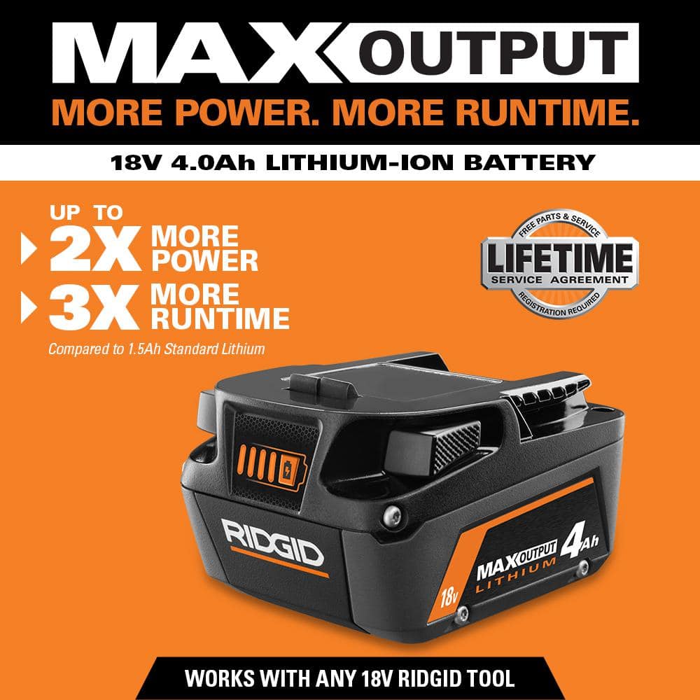 18V 4.0 Ah MAX Output Lithium-Ion Battery - Image 2