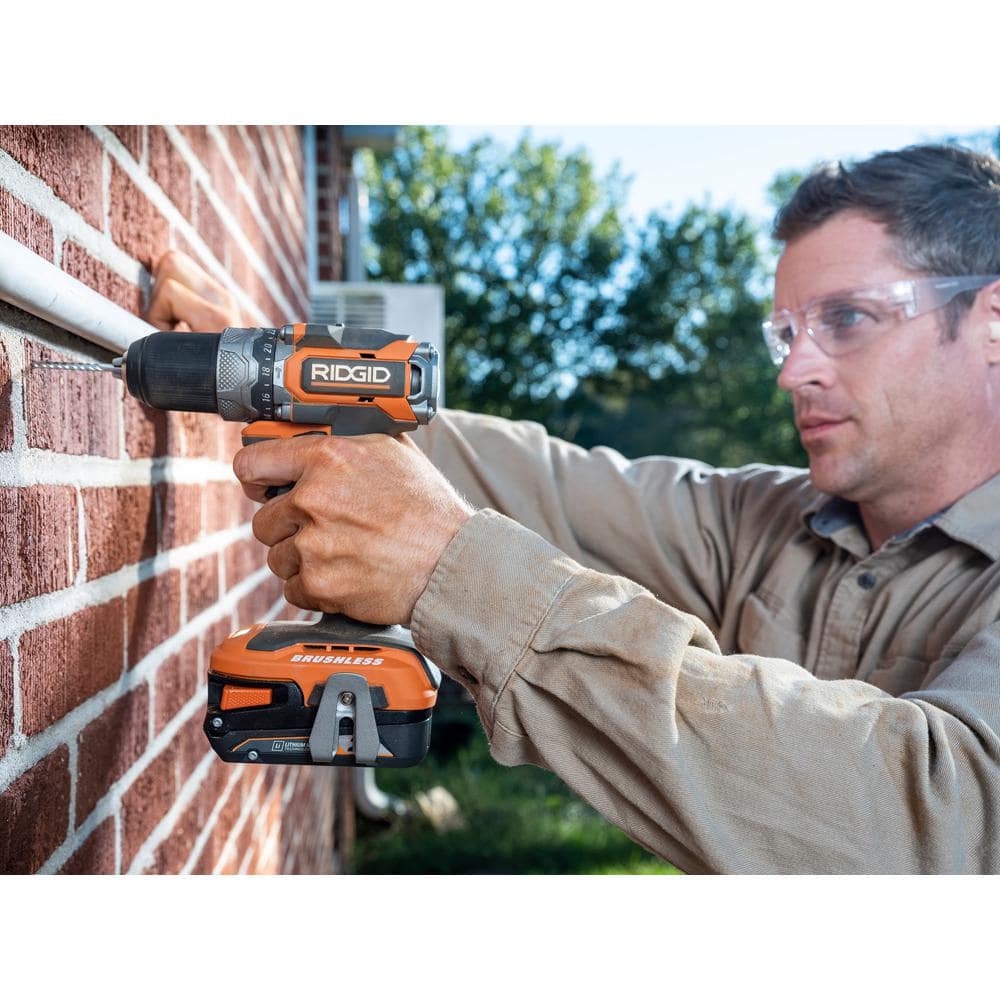 18V SubCompact Brushless 1/2 in. Hammer Drill Kit with (2) 2.0 Ah Batteries, Charger, and Bag - Image 11