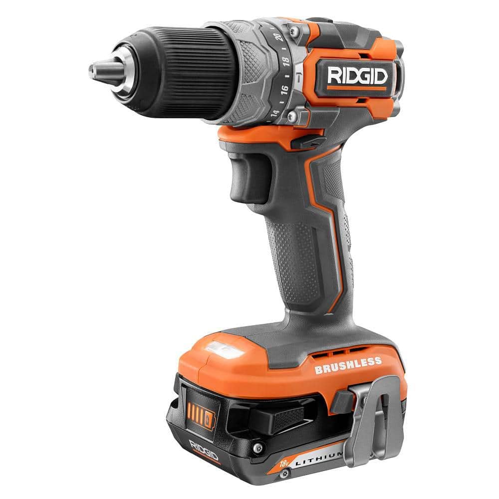 18V SubCompact Brushless 1/2 in. Hammer Drill Kit with (2) 2.0 Ah Batteries, Charger, and Bag - Image 4