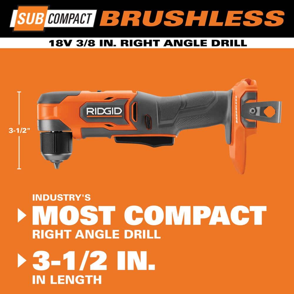 18V SubCompact Brushless Cordless 3/8 in. Right Angle Drill (Tool Only) - Image 4