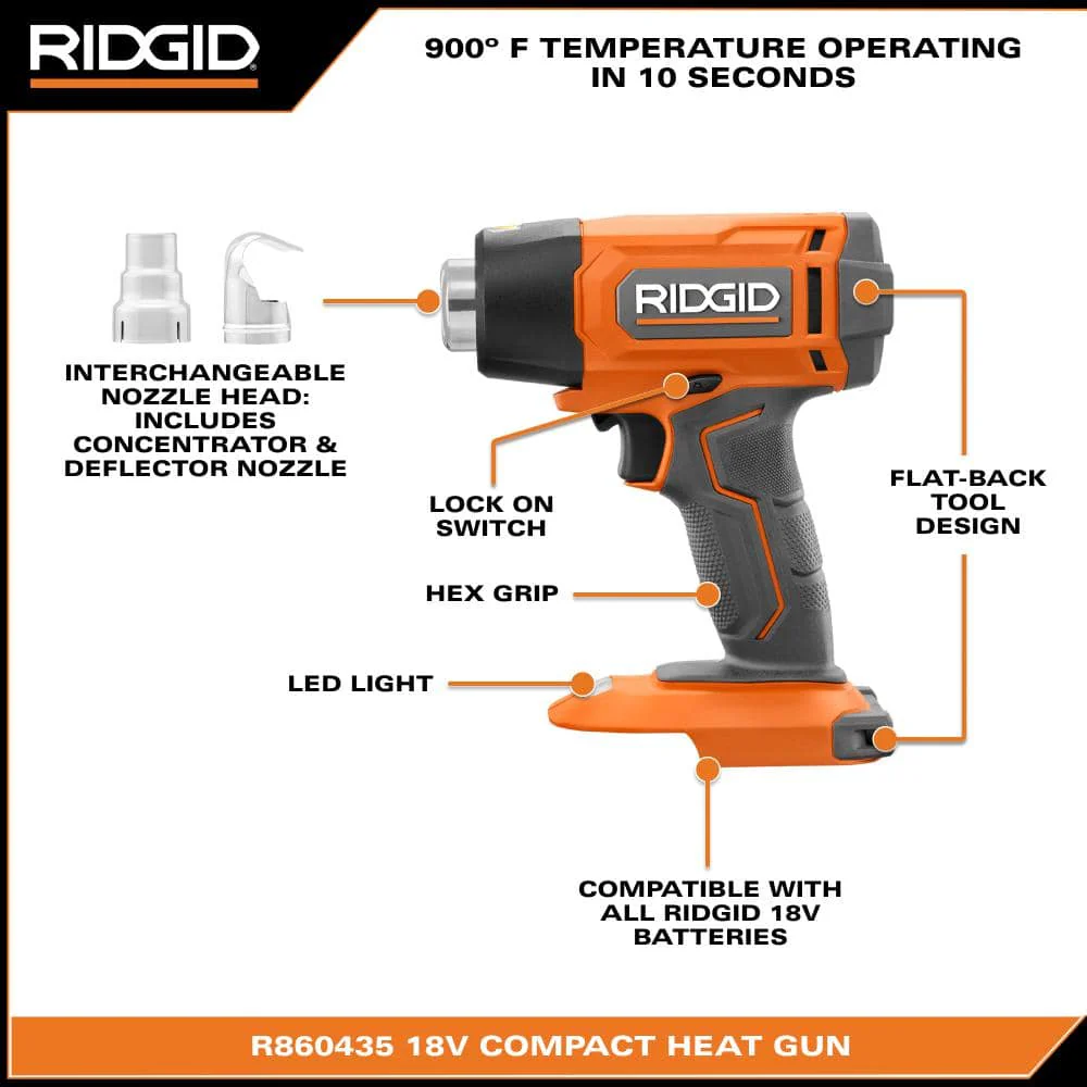 18V Cordless Compact Heat Gun (Tool Only) - Image 3