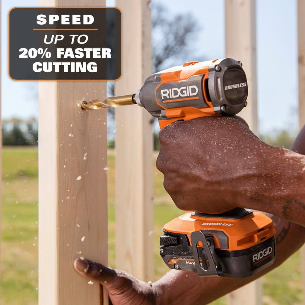 18V Brushless Cordless 2-Tool Combo Kit with Drill/Driver, Impact Driver, (2) Batteries, 18V Charger, and Tool Bag - Image 10