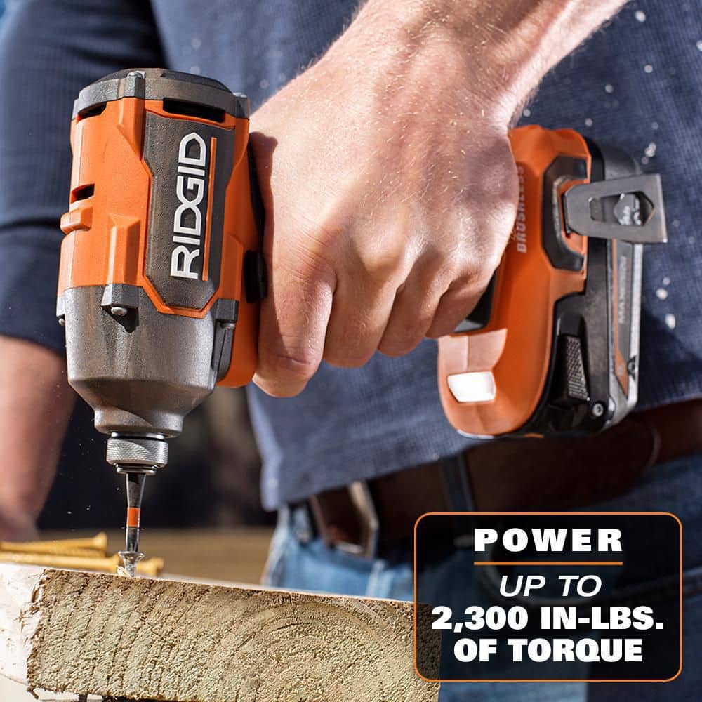 18V Brushless Cordless 2-Tool Combo Kit with Drill/Driver, Impact Driver, (2) Batteries, 18V Charger, and Tool Bag - Image 9
