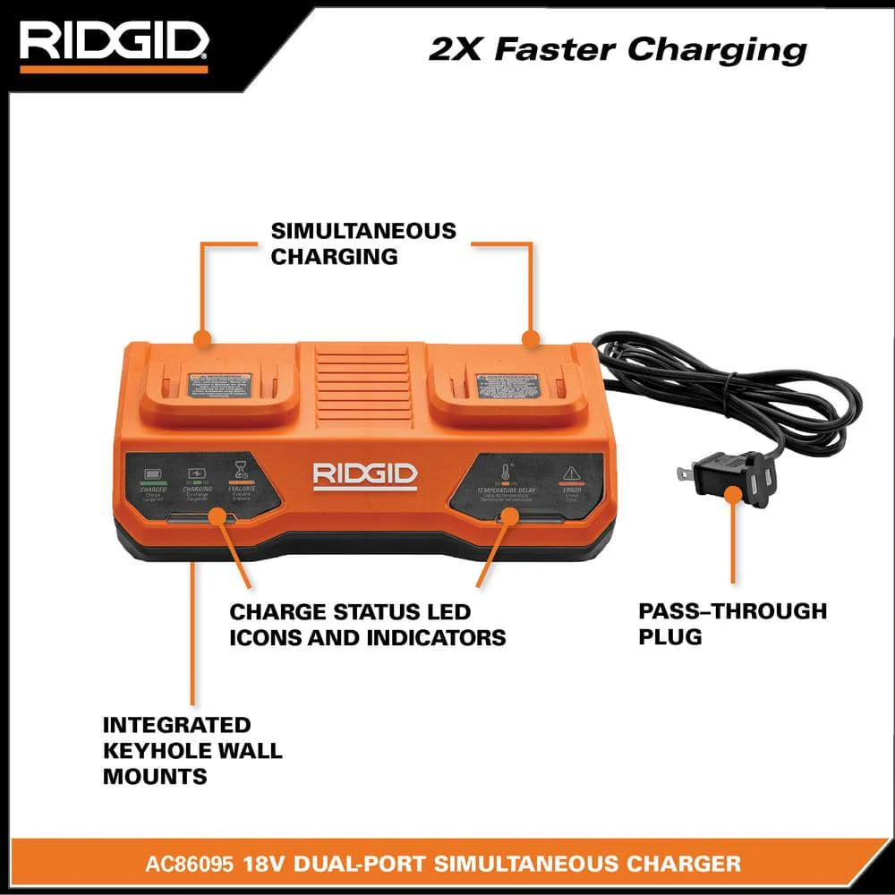 18V Dual Port Simultaneous Charger - Image 3