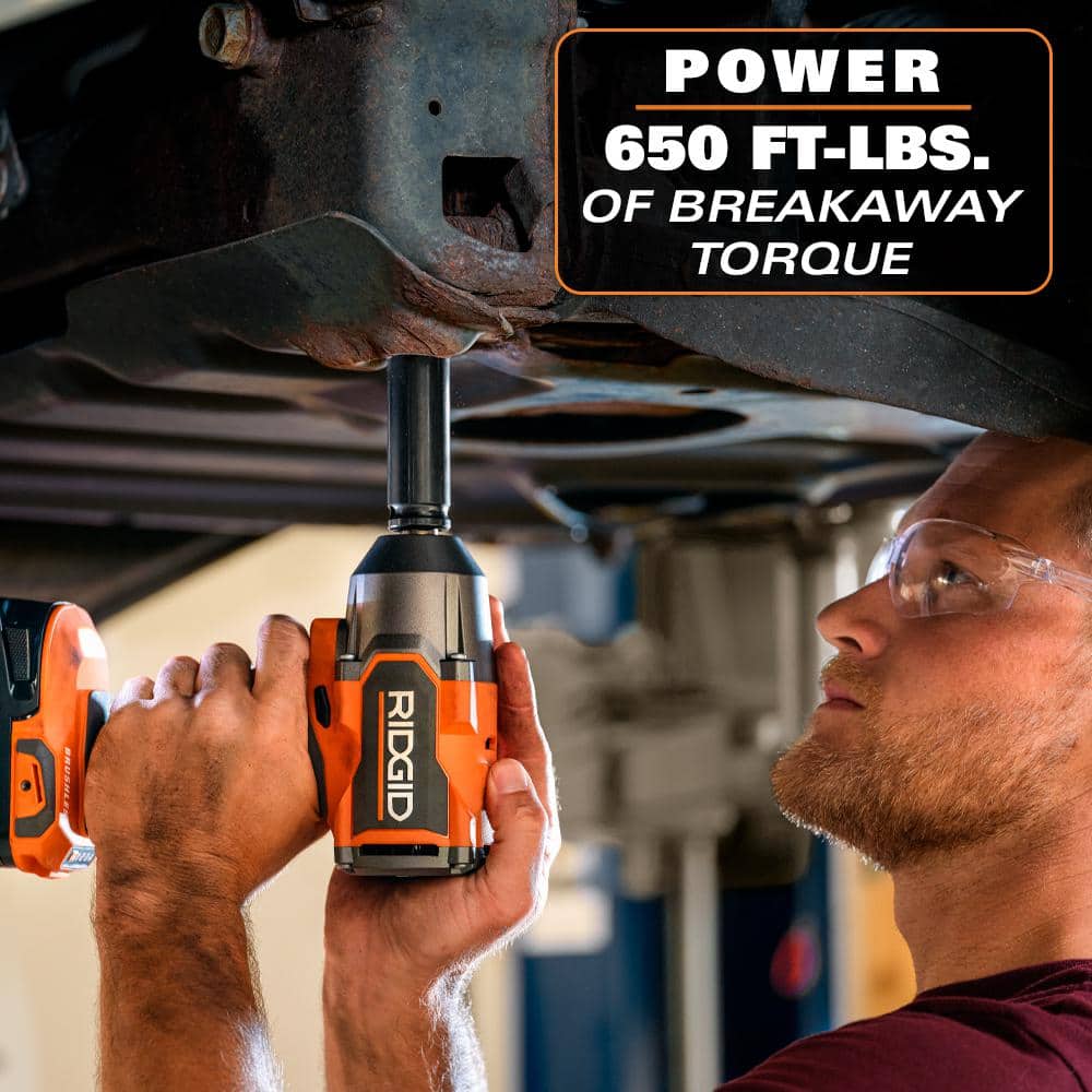 18V Brushless Cordless 1/2 in. Impact Wrench Kit with 4.0 Ah Battery and Charger - Image 4
