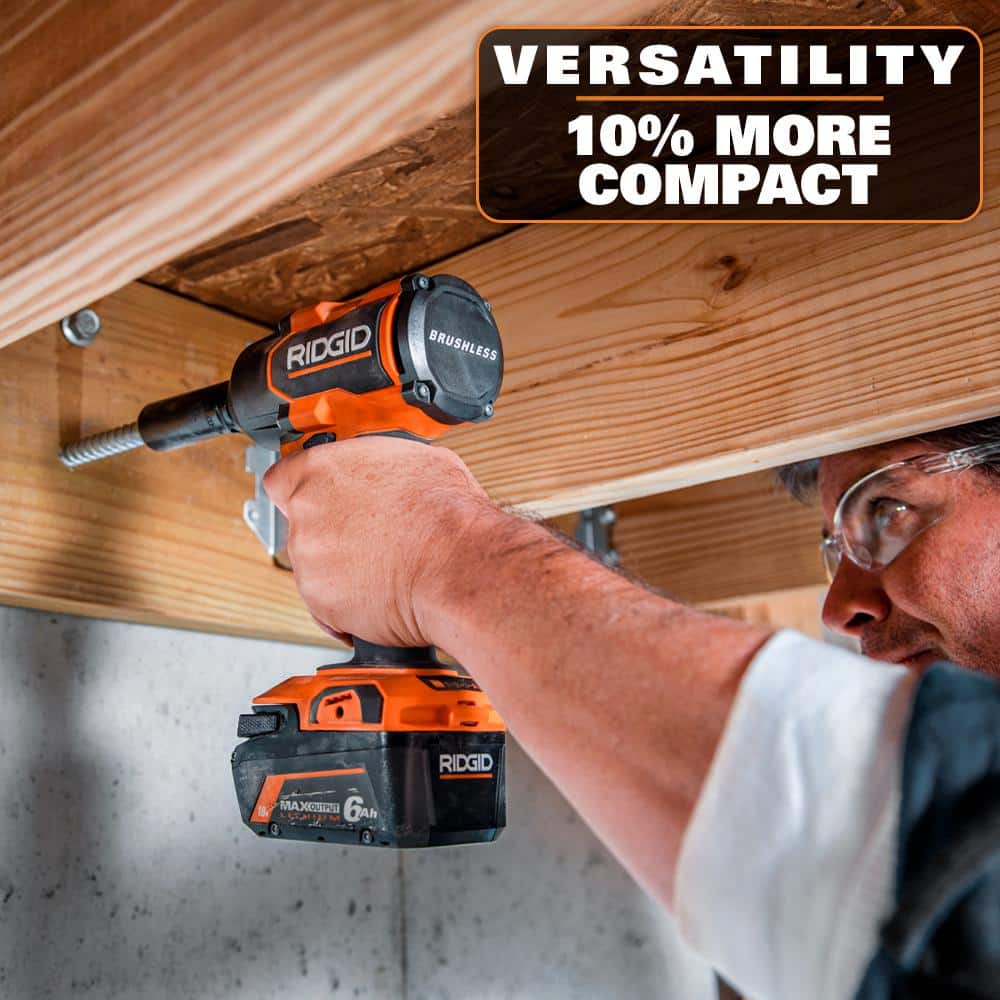 18V Brushless Cordless 1/2 in. Impact Wrench Kit with 4.0 Ah Battery and Charger - Image 5