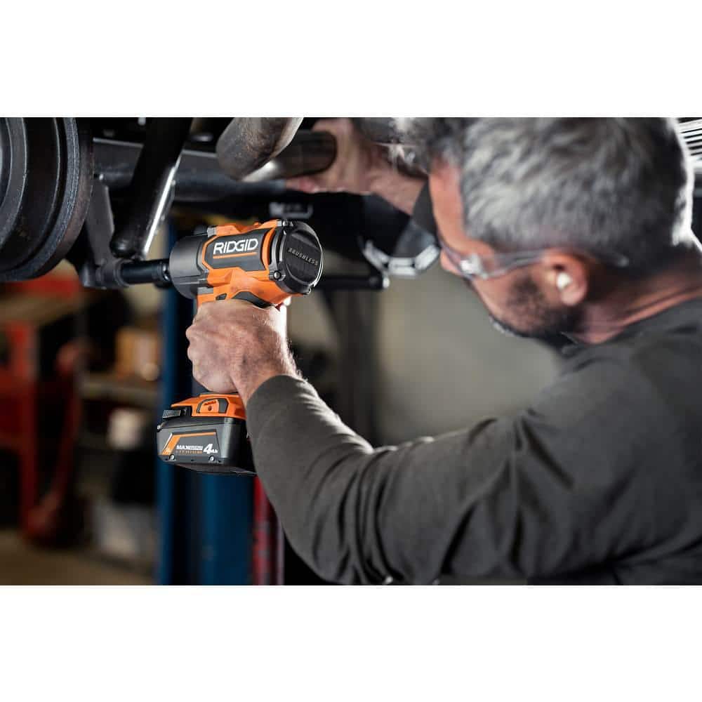 18V Brushless Cordless 4-Mode 1/2 in. High-Torque Impact Wrench Kit with 4.0 Ah Battery and Charger - Image 7