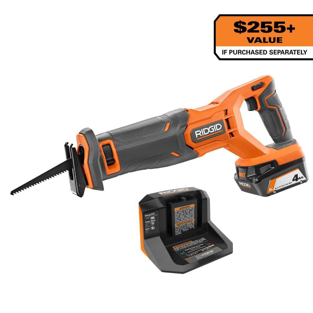 18V Cordless Reciprocating Saw Kit with 4.0 Ah Battery and Charger - Image 2
