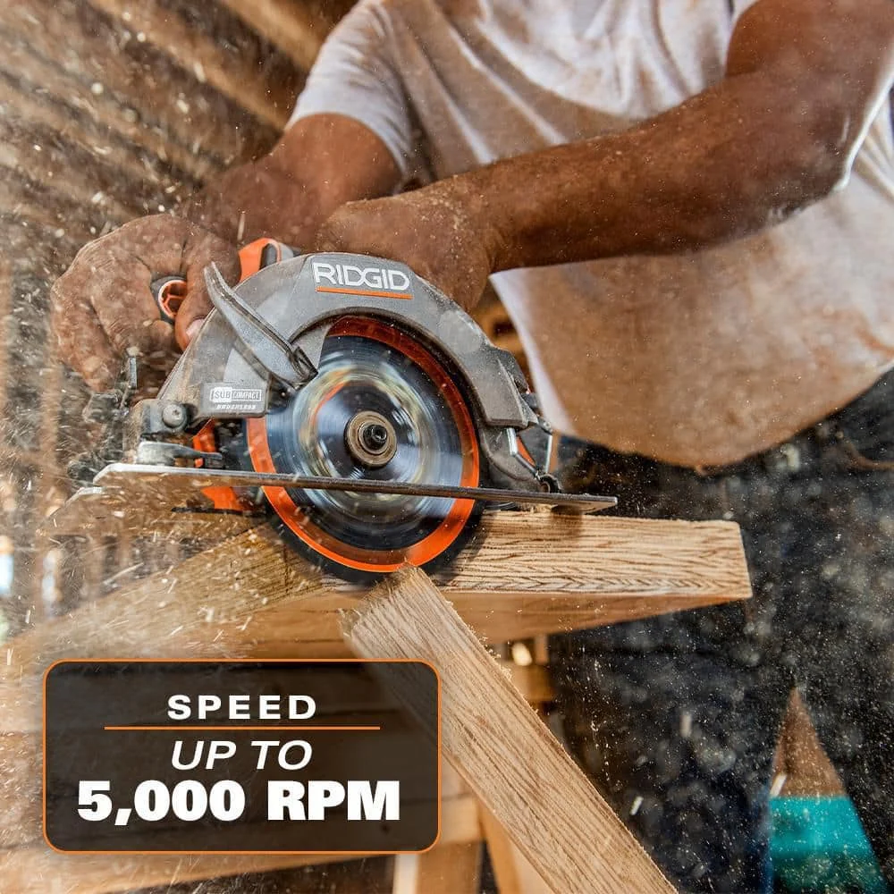 18V SubCompact Brushless Cordless 6-1/2 in. Circular Saw Kit with 4.0 Ah MAX Output Battery and Charger R8656KN - Image 5