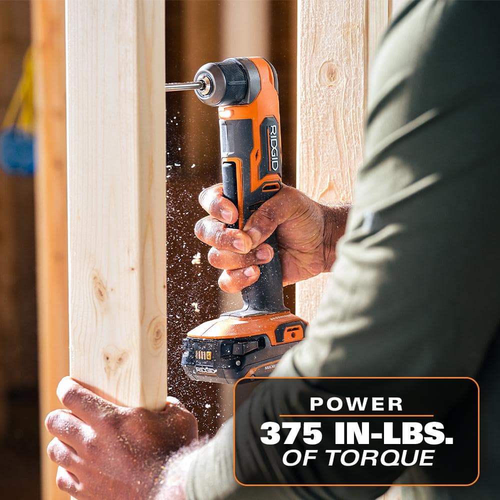 18V SubCompact Brushless Cordless 3/8 in. Right Angle Drill Kit with 2.0 Ah MAX Output Battery and Charger - Image 6