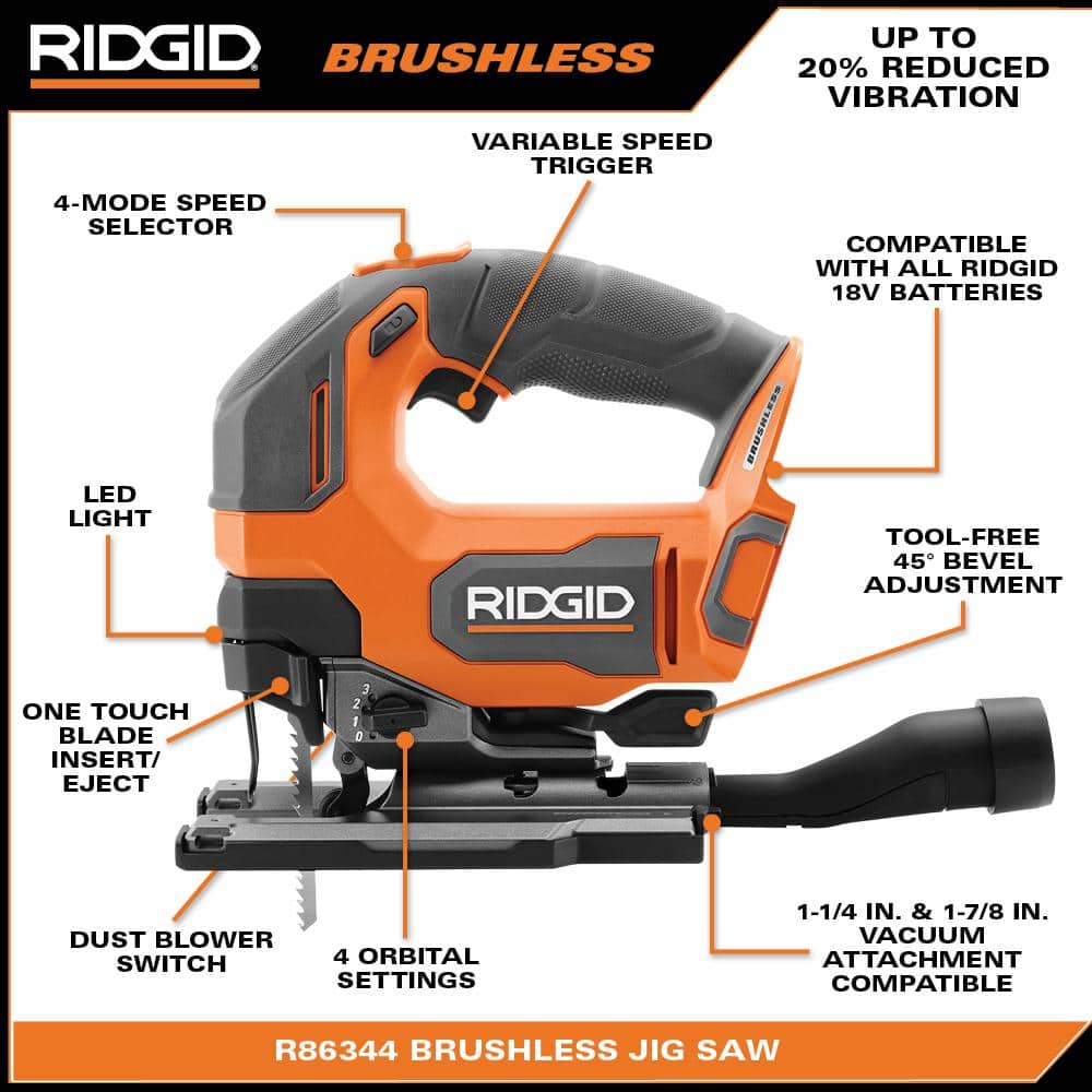 18V Brushless Cordless Jig Saw (Tool Only) - Image 4