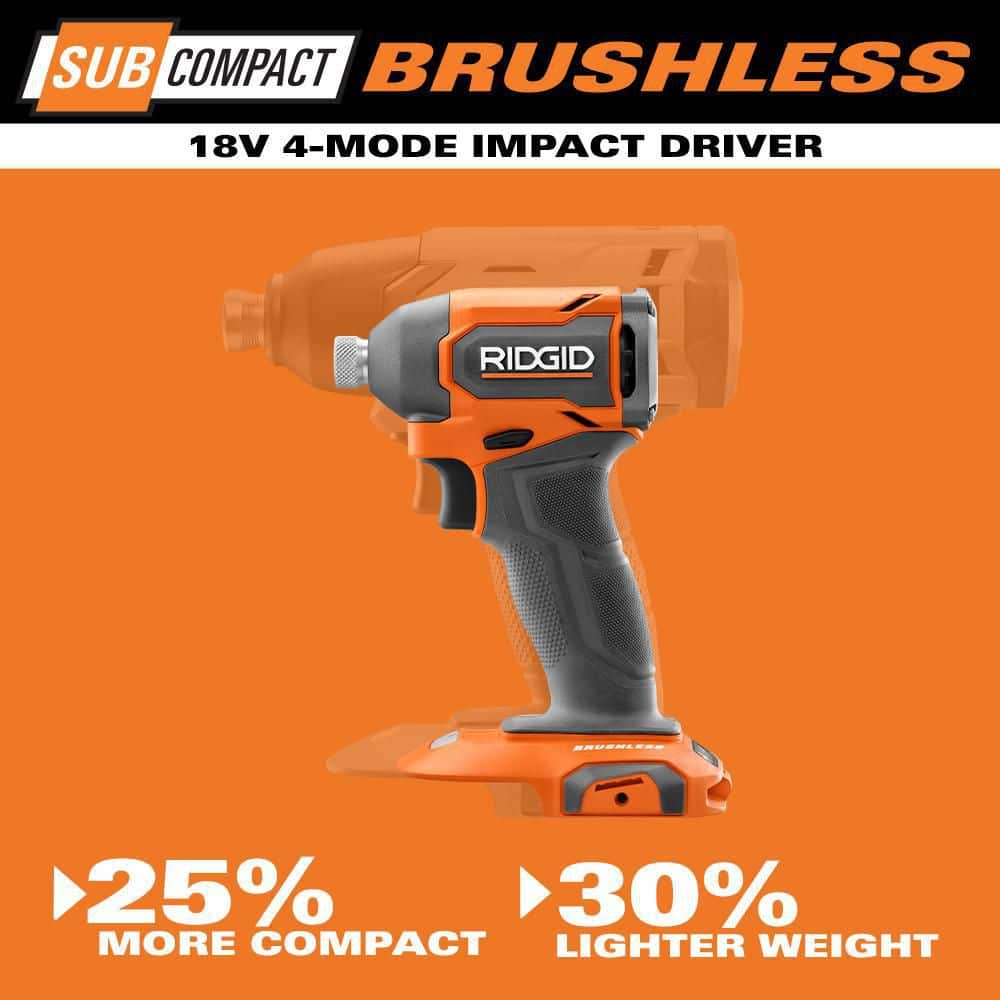 18V SubCompact Brushless Cordless Impact Driver Kit with 2.0 Ah Battery, Charger, and Tool Bag - Image 4
