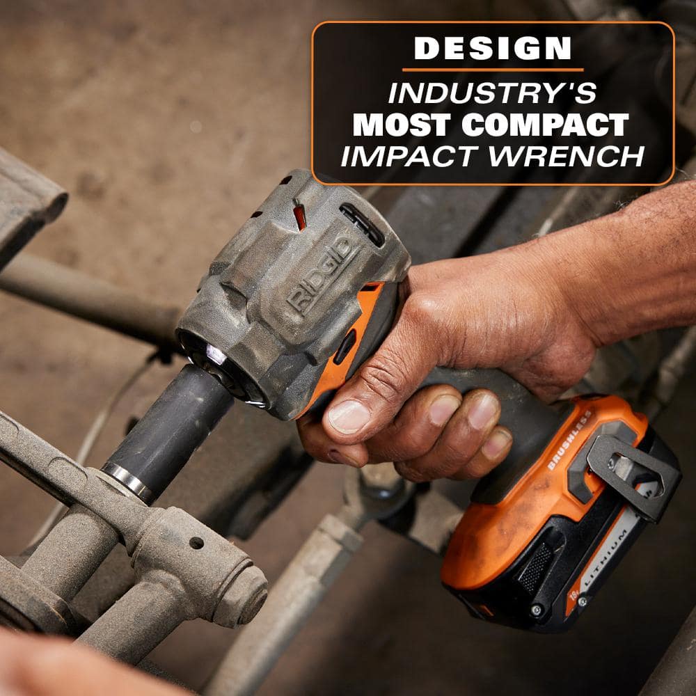 18V SubCompact Brushless Cordless 3/8 in. Impact Wrench Kit with 2.0 Ah Battery, Charger, and Bag - Image 4