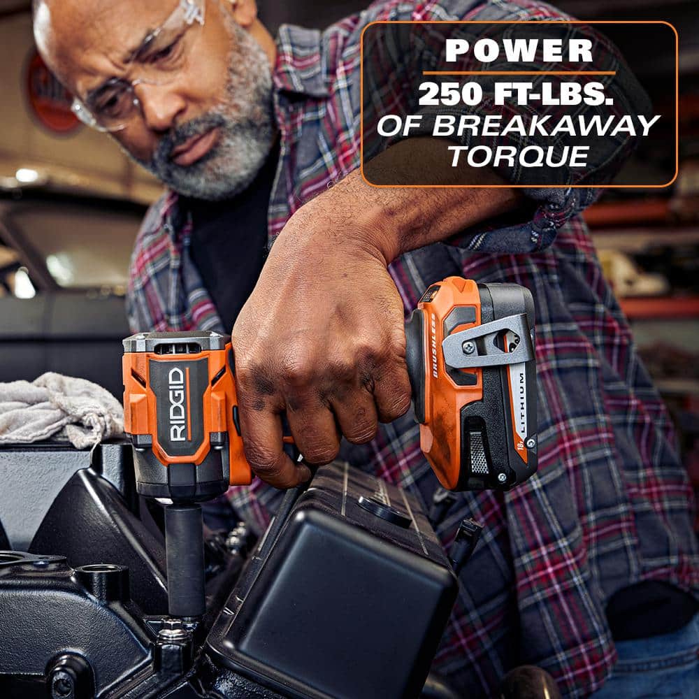18V SubCompact Brushless Cordless 3/8 in. Impact Wrench Kit with 2.0 Ah Battery, Charger, and Bag - Image 5