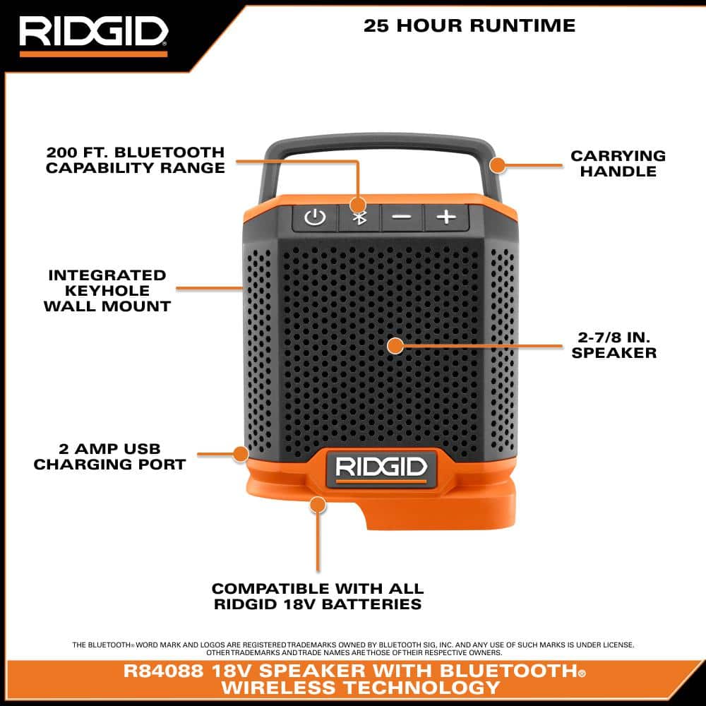 18V Cordless Speaker with Bluetooth Wireless Technology (Tool only) - Image 3
