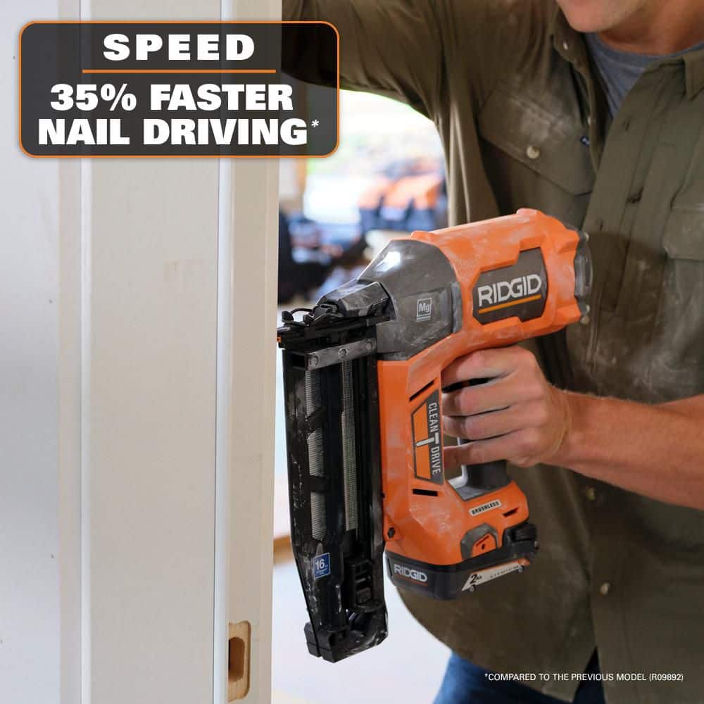 18V Brushless Cordless 16-Gauge 2-1/2 in. Straight Finish Nailer (Tool only) - Image 4