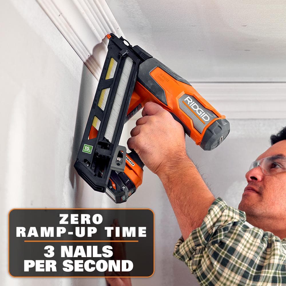 18V Brushless Cordless 15-Gauge Angled Finish Nailer Kit with 2.0Ah MAX Output Battery and Charger - Image 3