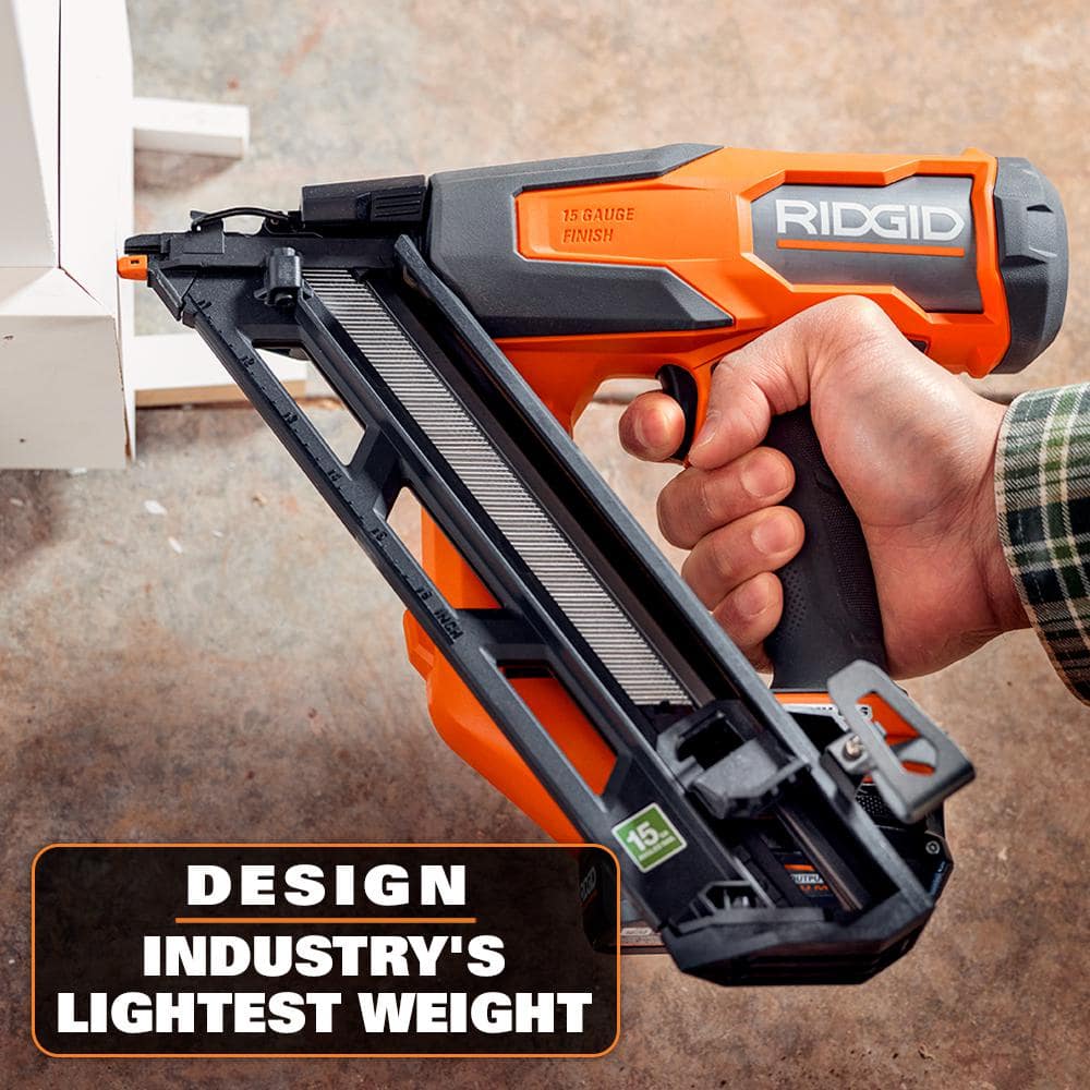 18V Brushless Cordless 15-Gauge Angled Finish Nailer Kit with 2.0Ah MAX Output Battery and Charger - Image 5
