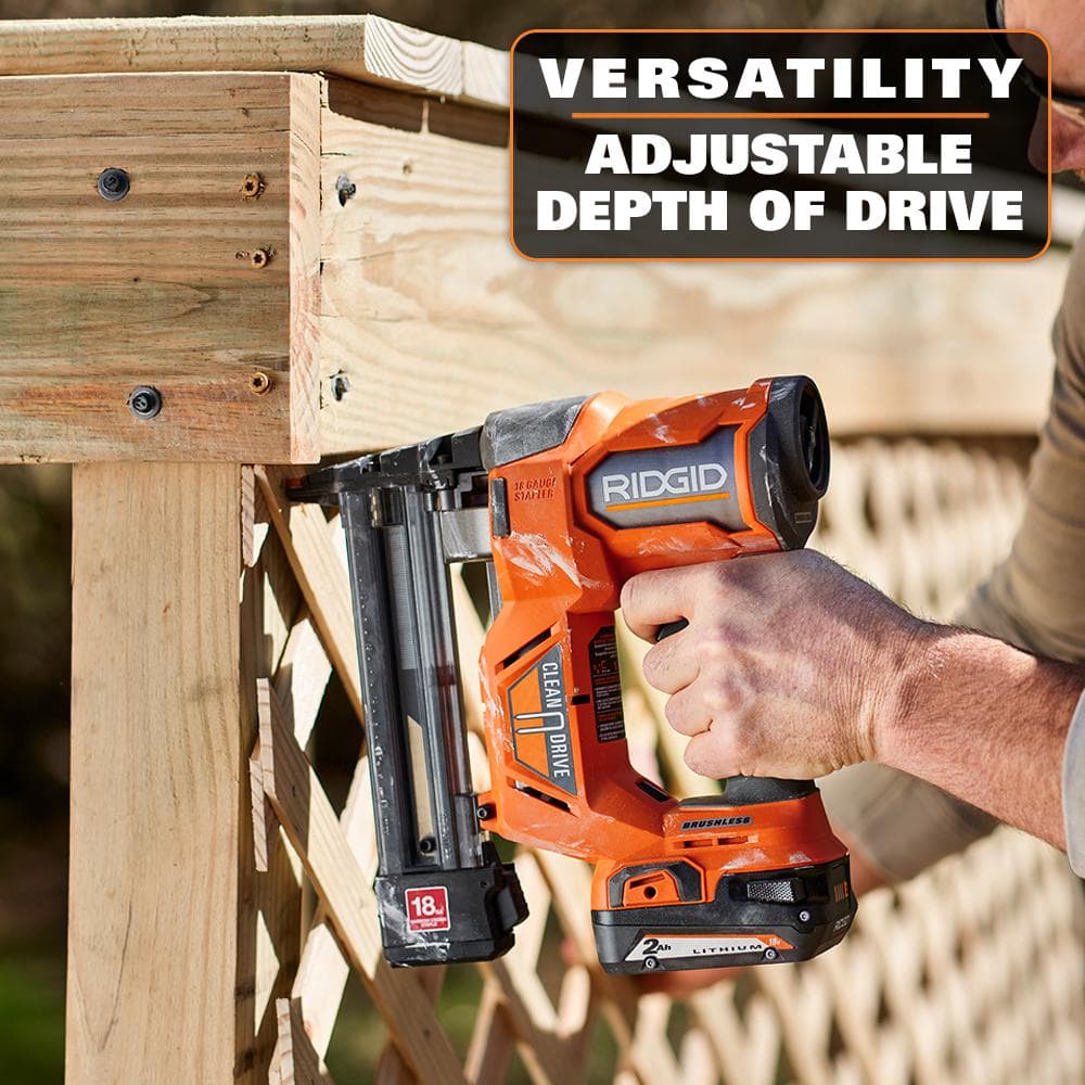 18V Brushless Cordless 18-Gauge 1-1/2 in. Narrow Crown Stapler (Tool only) - Image 4