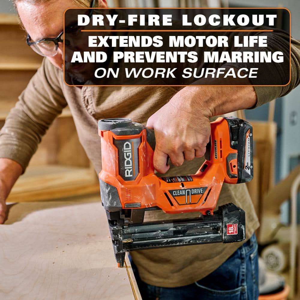 18V Brushless Cordless 18-Gauge 1-1/2 in. Narrow Crown Stapler (Tool only) - Image 6