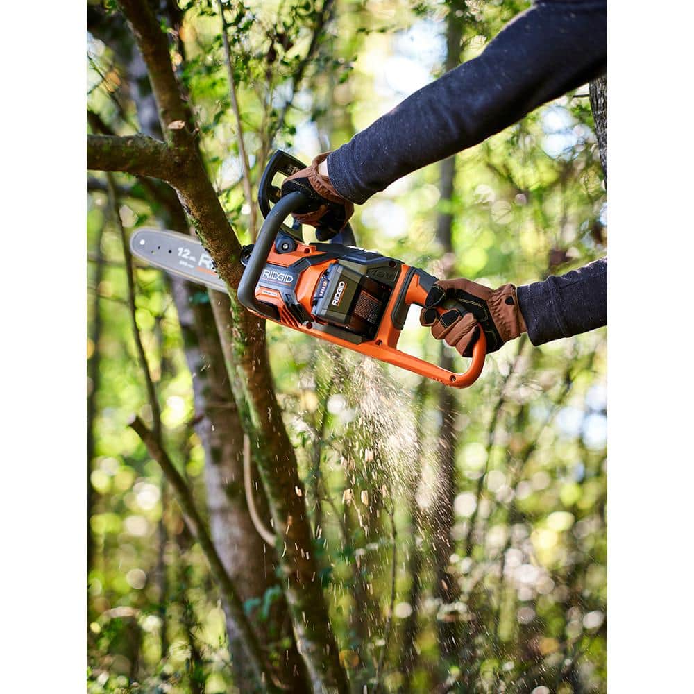 18V Brushless 12 in. Electric Battery Chainsaw with 6.0 Ah MAX Output Battery and Charger - Image 7