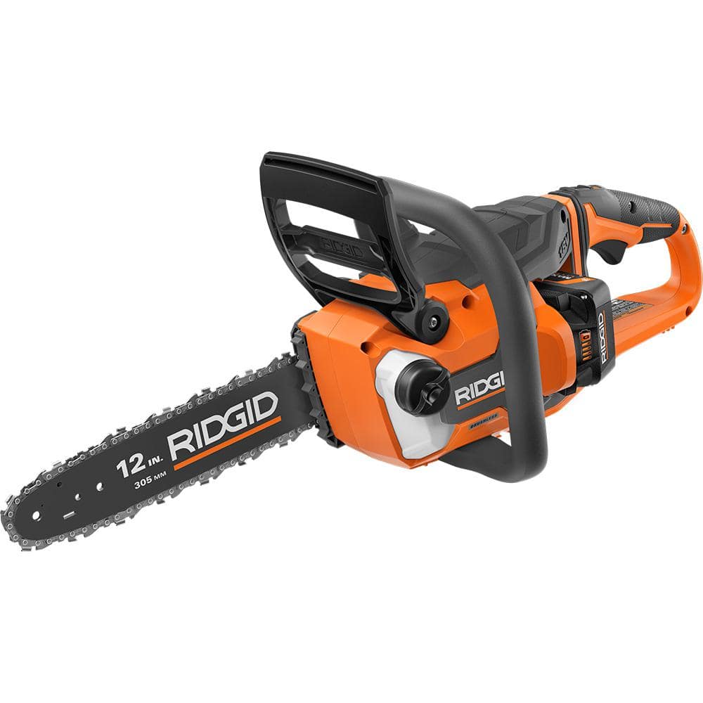 18V Brushless 12 in. Electric Battery Chainsaw with 6.0 Ah MAX Output Battery and Charger - Image 9