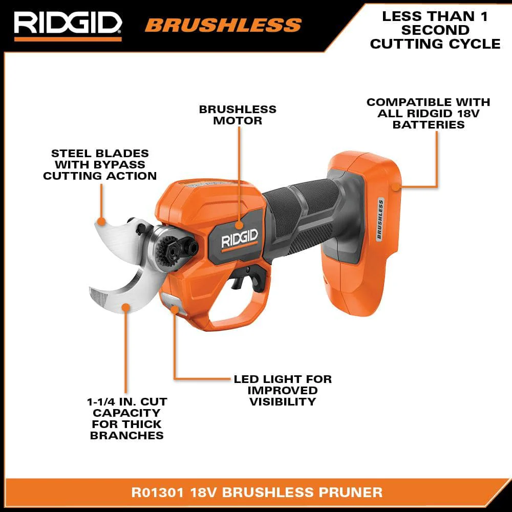 18V Brushless Cordless Battery Pruner with 2.0 Ah Battery and Charger - Image 3