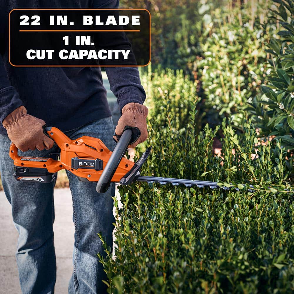 18V Brushless Cordless Battery 22 in. Hedge Trimmer with 2.0 Ah Battery and Charger - Image 4