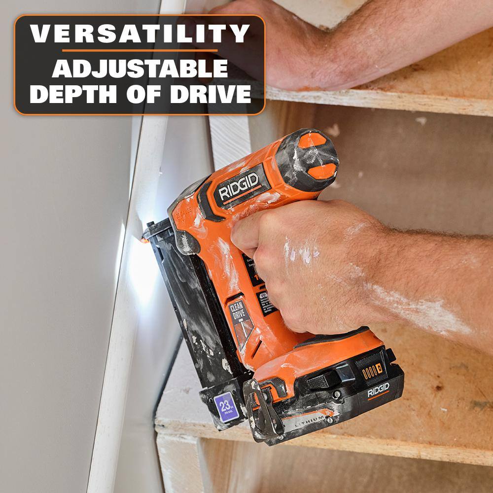 18V Cordless 23 Gauge 1-3/8 in. Headless Pin Nailer Kit with 2.0 Ah Battery and Charger - Image 4