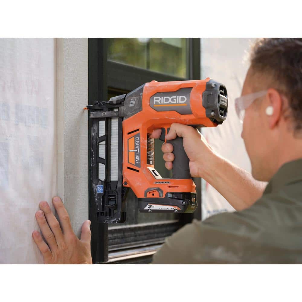18V Brushless Cordless 16-Gauge 2-1/2 in. Straight Finish Nailer Kit with 2.0 Ah Battery and Charger - Image 10