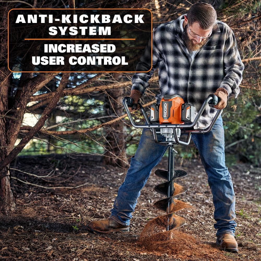 18-Volt Brushless Earth Auger with 8 in. Bit and (2) 4.0 Ah Batteries and Charger - Image 4
