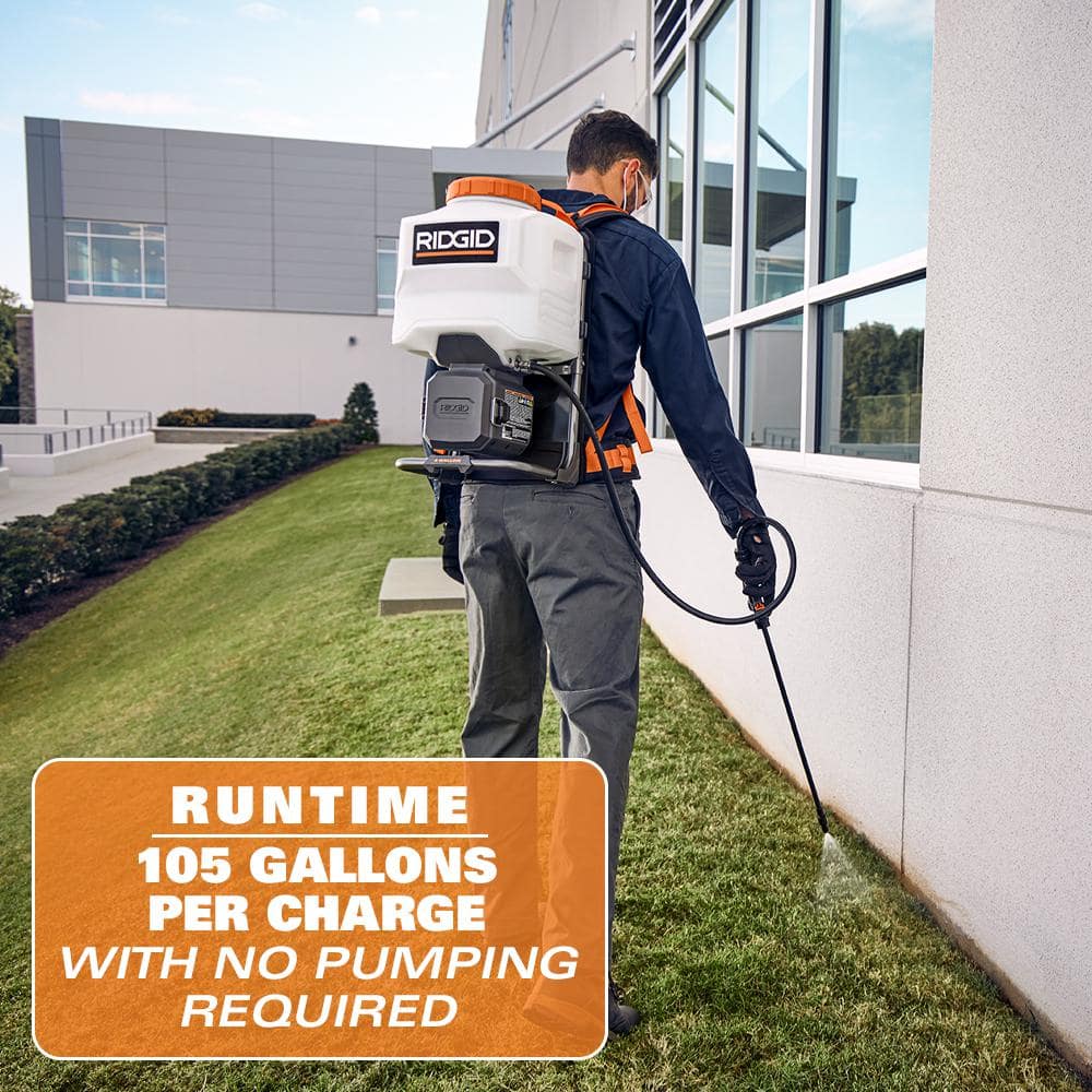 18-Volt Cordless Battery 4 Gal. Backpack Chemical Sprayer with 2.0 Battery and Charger - Image 6