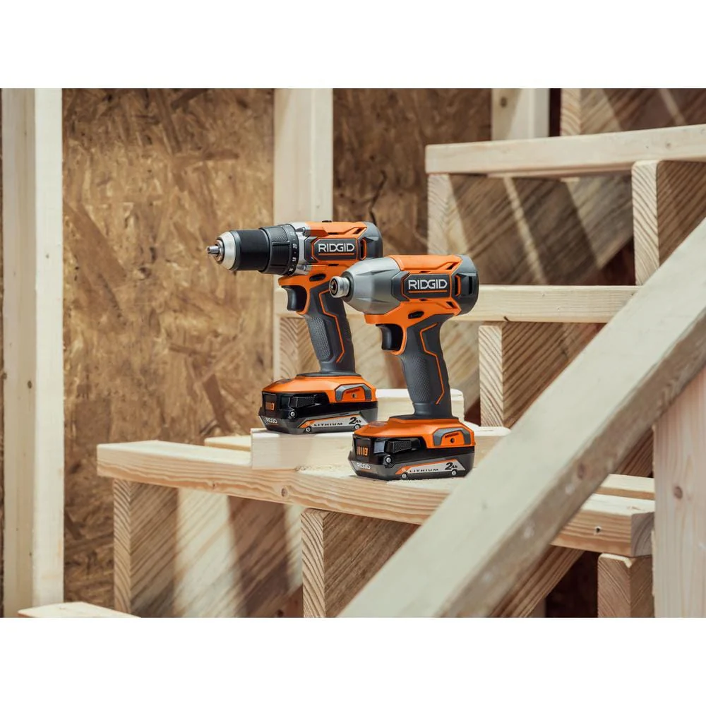 18V Cordless 2-Tool Combo Kit with Drill/Driver, Impact Driver, (2) 2.0 Ah Batteries, and Charger - Image 3