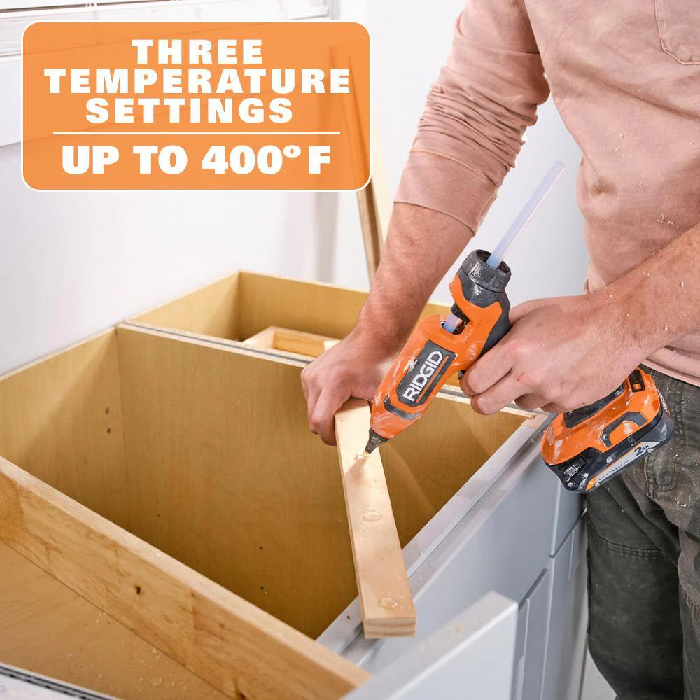 18V Cordless Professional High Temp Glue Gun Kit with 2.0 Ah Battery and Charger - Image 7